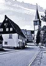 Dachtel Church and old Eisenhart House